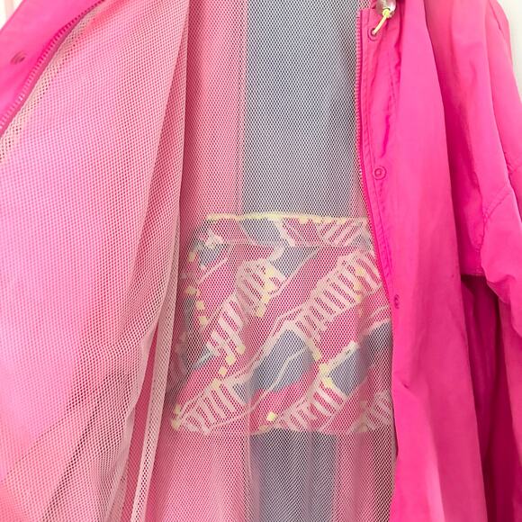 Nike Vintage 90s Hot Pink Purple Stripe Packable Fannypack Windbreaker Jacket L - Picture 12 of 13